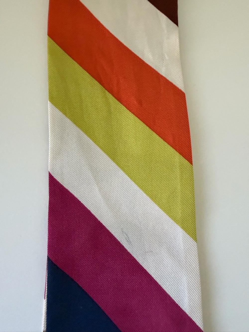 Coach Striped Legacy Silk Twilly Scarf - Picture 3 of 10
